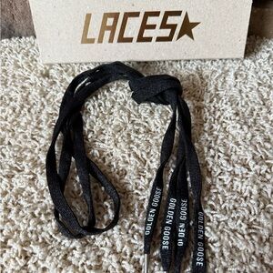 Golden Goose Black Laces 110cm Logo - New!!